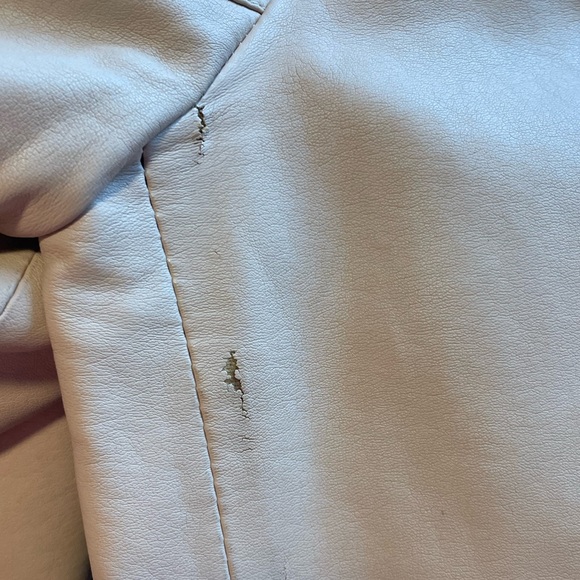 Piperlime Blush Faux Leather Jacket Size Large - Picture 7 of 7